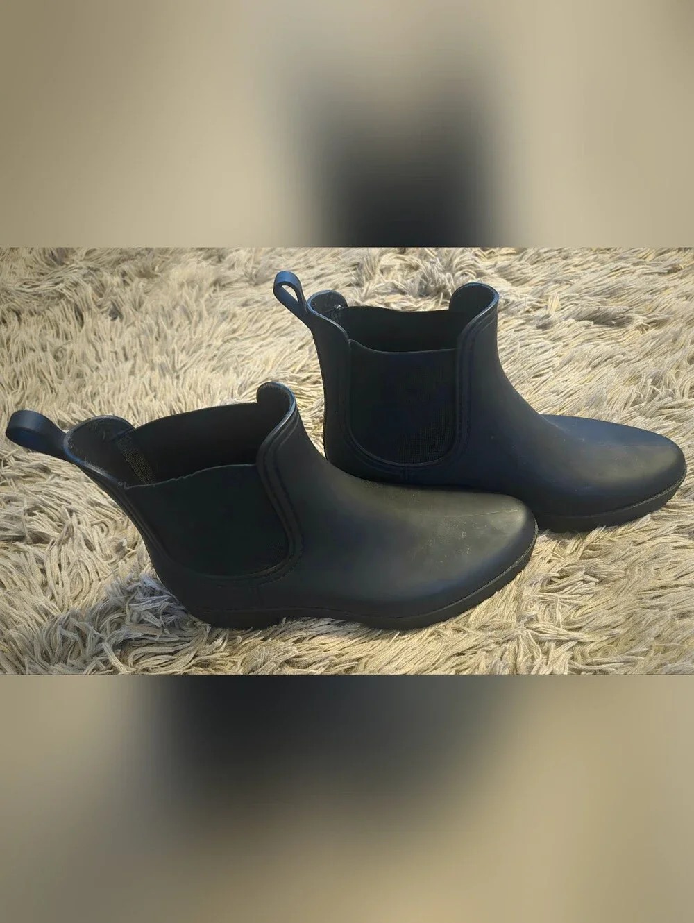 Jeffrey Campbell Black Ankle Rain Boots